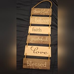 Inspirational Wooden Wall Art with Motivational Words